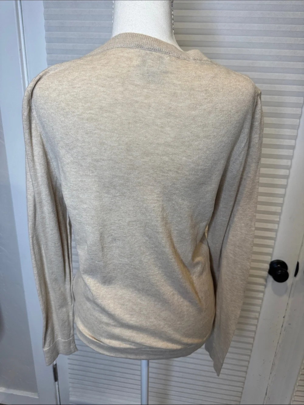 J. Crew Lightweight Beige Crewneck 100% Cotton Sweater 1429